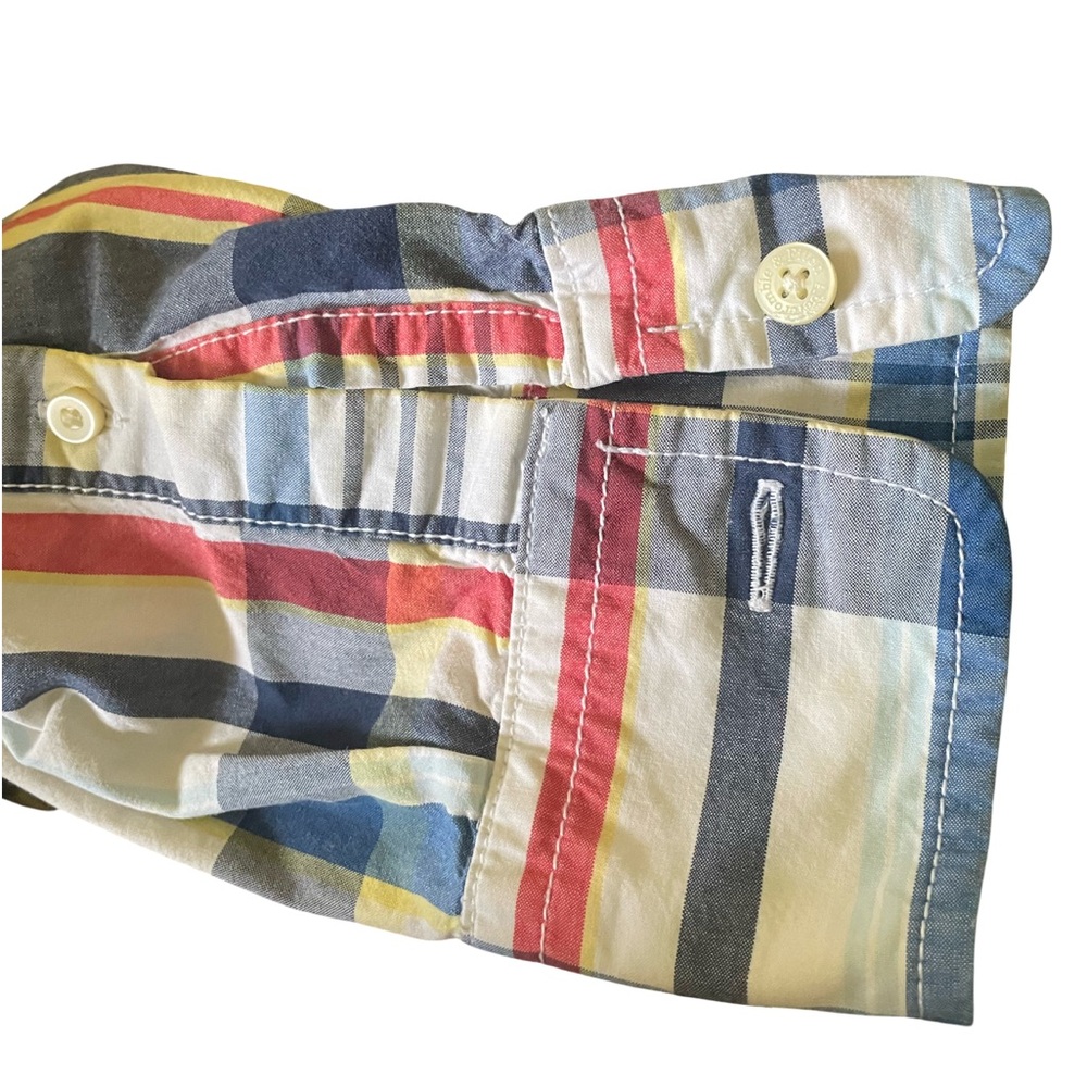Vintage Classic Plaid Button Down Shirt Spring Easter Colors Summer Layerering - Picture 2 of 10